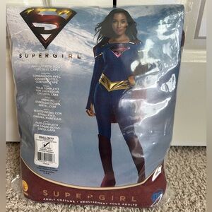Adult Female Super girl jumpsuit with boot, top,belt cape